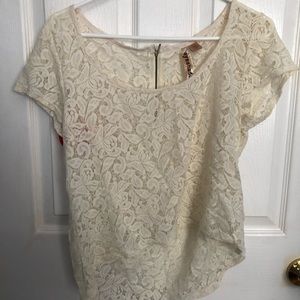 Small, White Floral Top